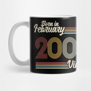 Vintage Born in February 2000 Mug